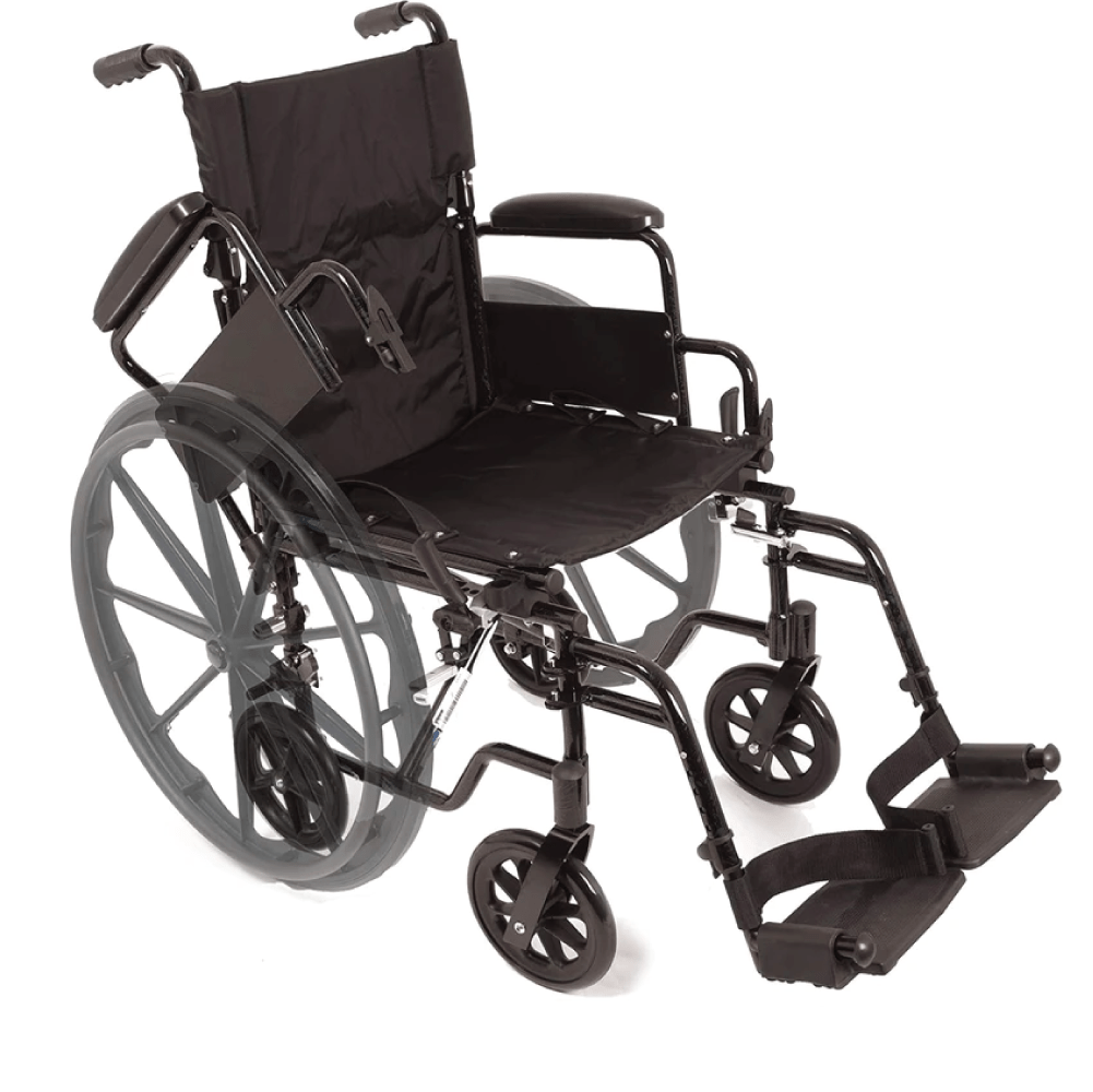 The ProBasics 2-in-1 transport wheelchair on a white background