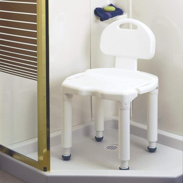 The Carex Universal Bath Seat in a shower