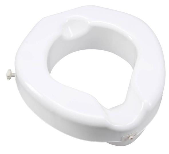 The Carex Safe Lock Bariatric Raised Toilet Seat on a white background