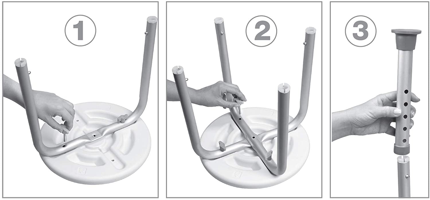 Images showing Carex shower stool assembly 