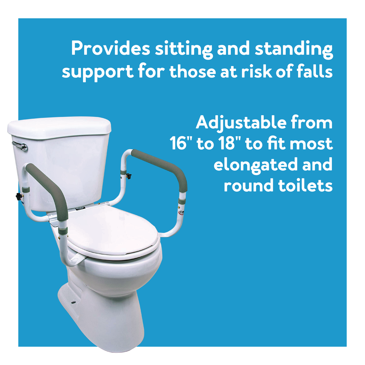 Provides sitting and standing support for those at risk of falls, further details are provided below