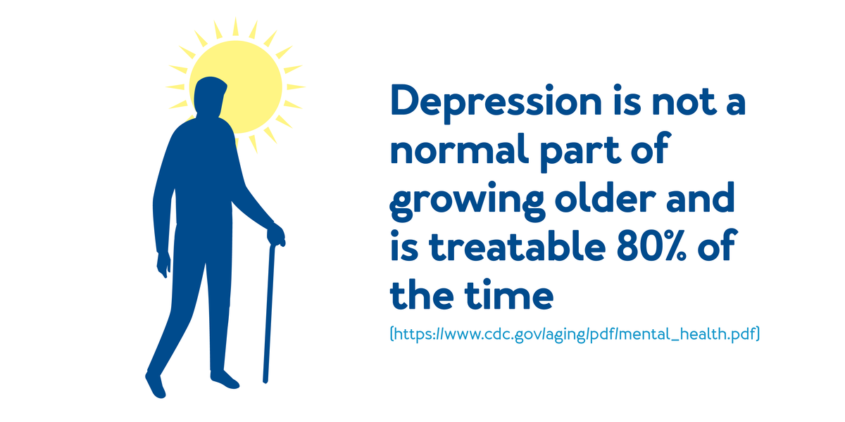 Depression is not a normal part of growing older and is treatable 80% of the time. : Further details are provided below