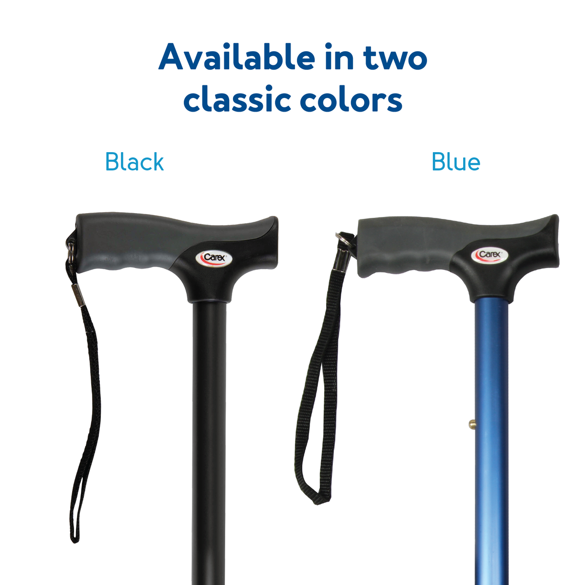 Available in two classic color's Black folding derby can or blue folding derby cane