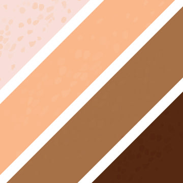 A graphic of various skin pigments