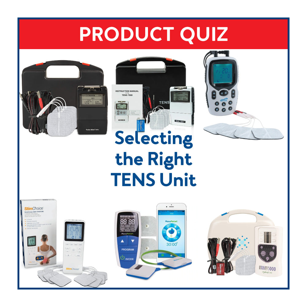 Product Quiz Selecting the Right  Tens Unit from different Products 