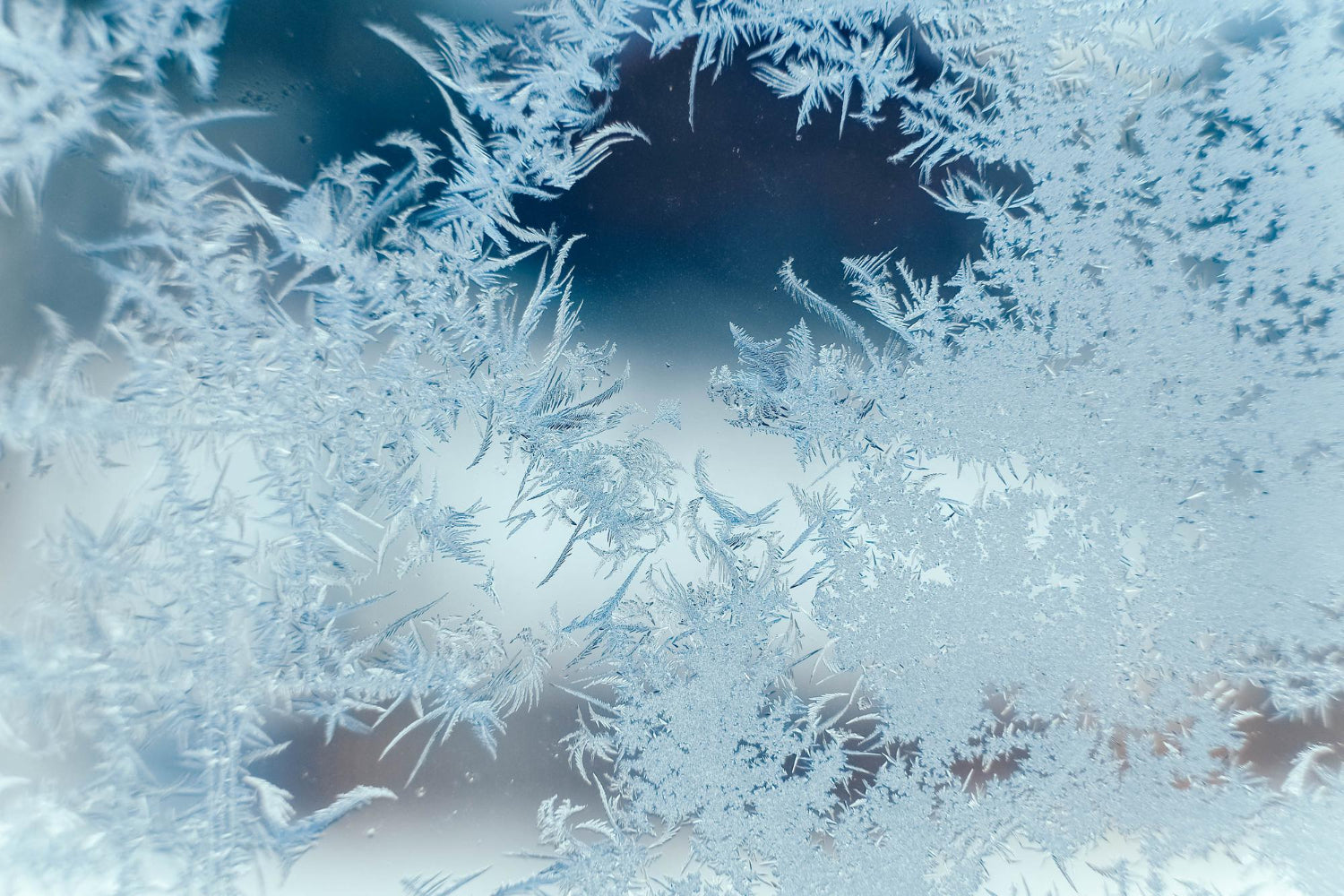 A close up of snowflakes