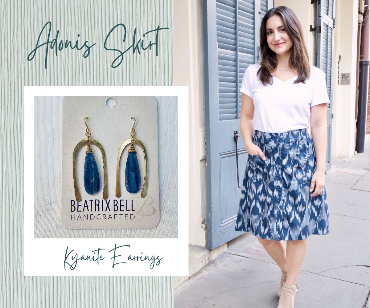 Passion Lilie Adonis Skirt and Kyanite Earrings