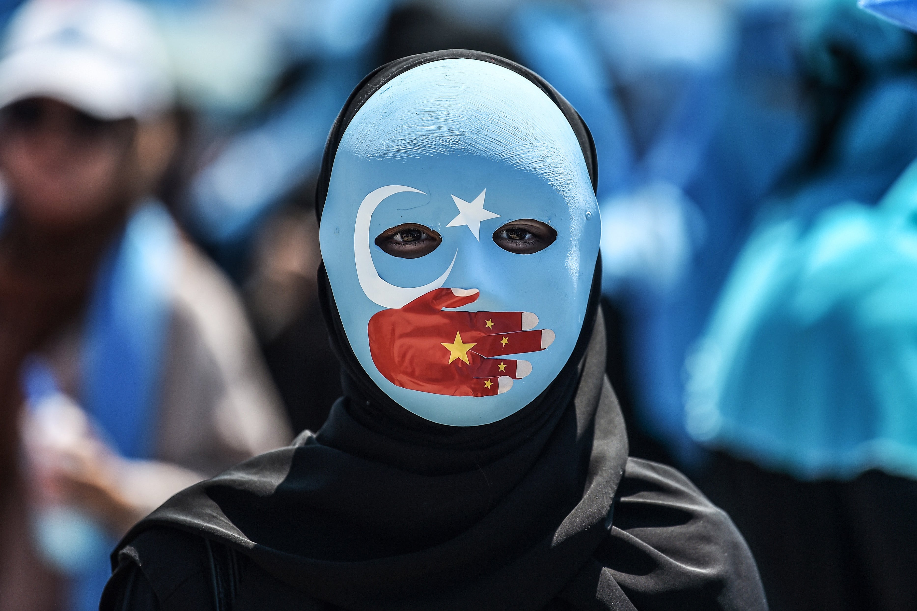 Activist protesting against the Chinese Communist Party