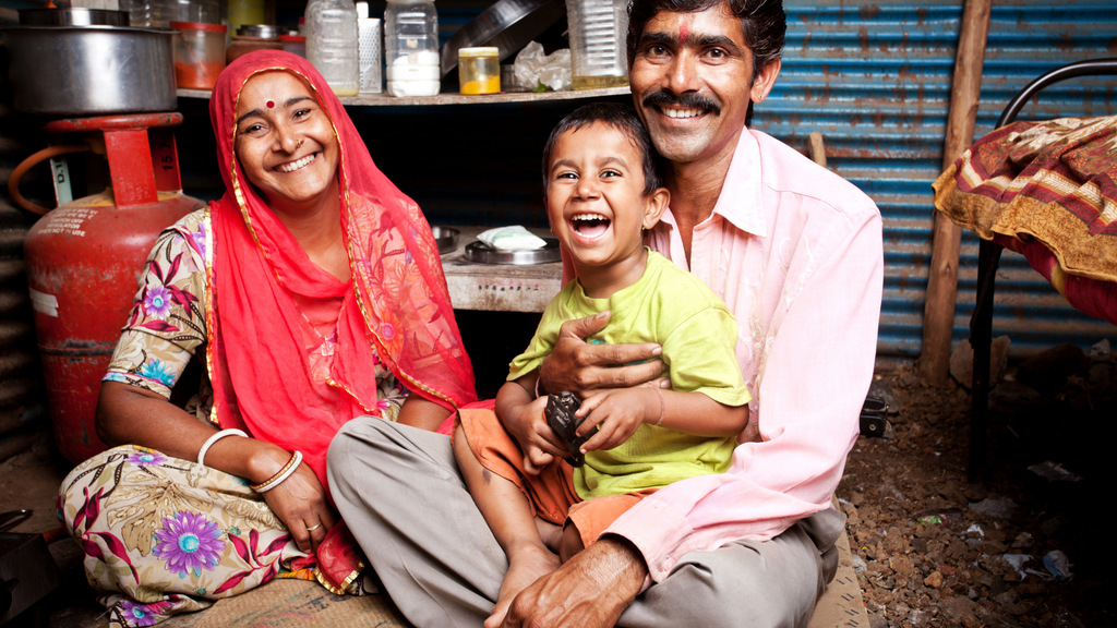 An Indian family plays together