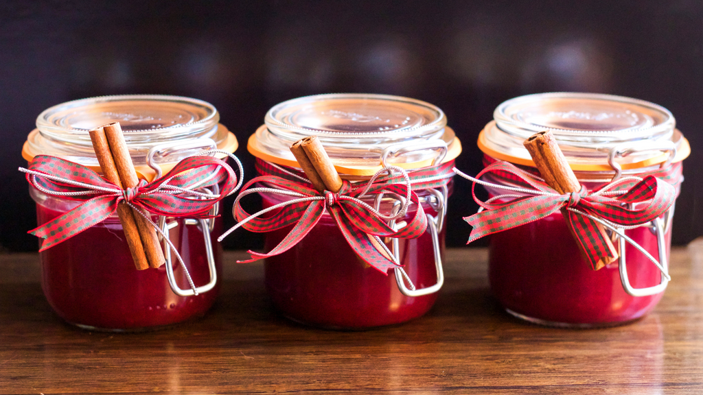 Trio of handmade jams