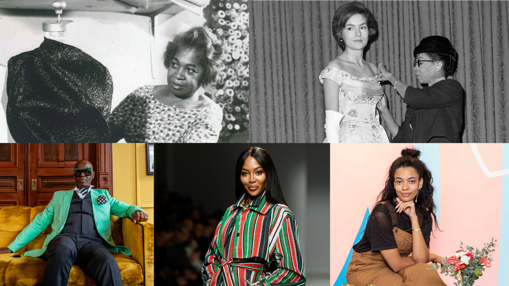 A collage of five Black fashion icons