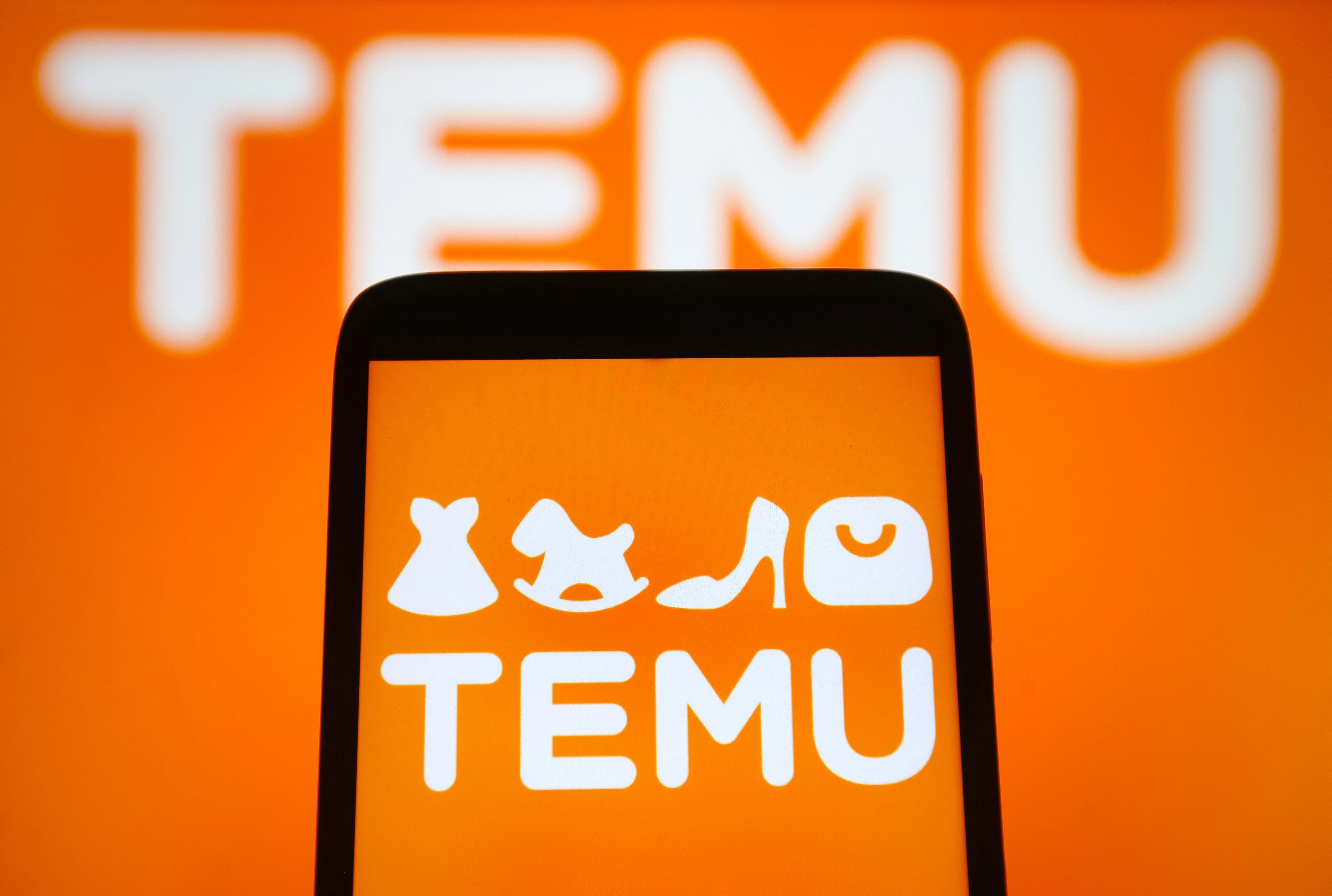 Temu app on a phone