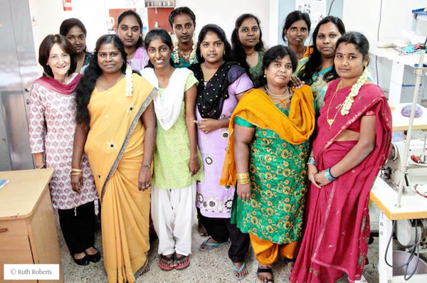 Fair trade sewing cooperative. Staff picture.