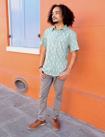 Sage button down shirt