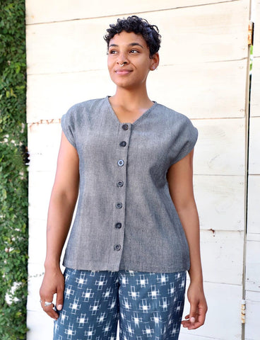 Stone Grey Button Shirt