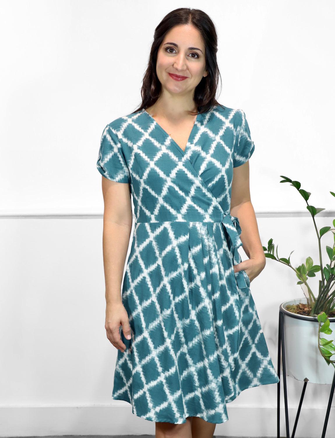 Details more than 153 cotton wrap dress latest