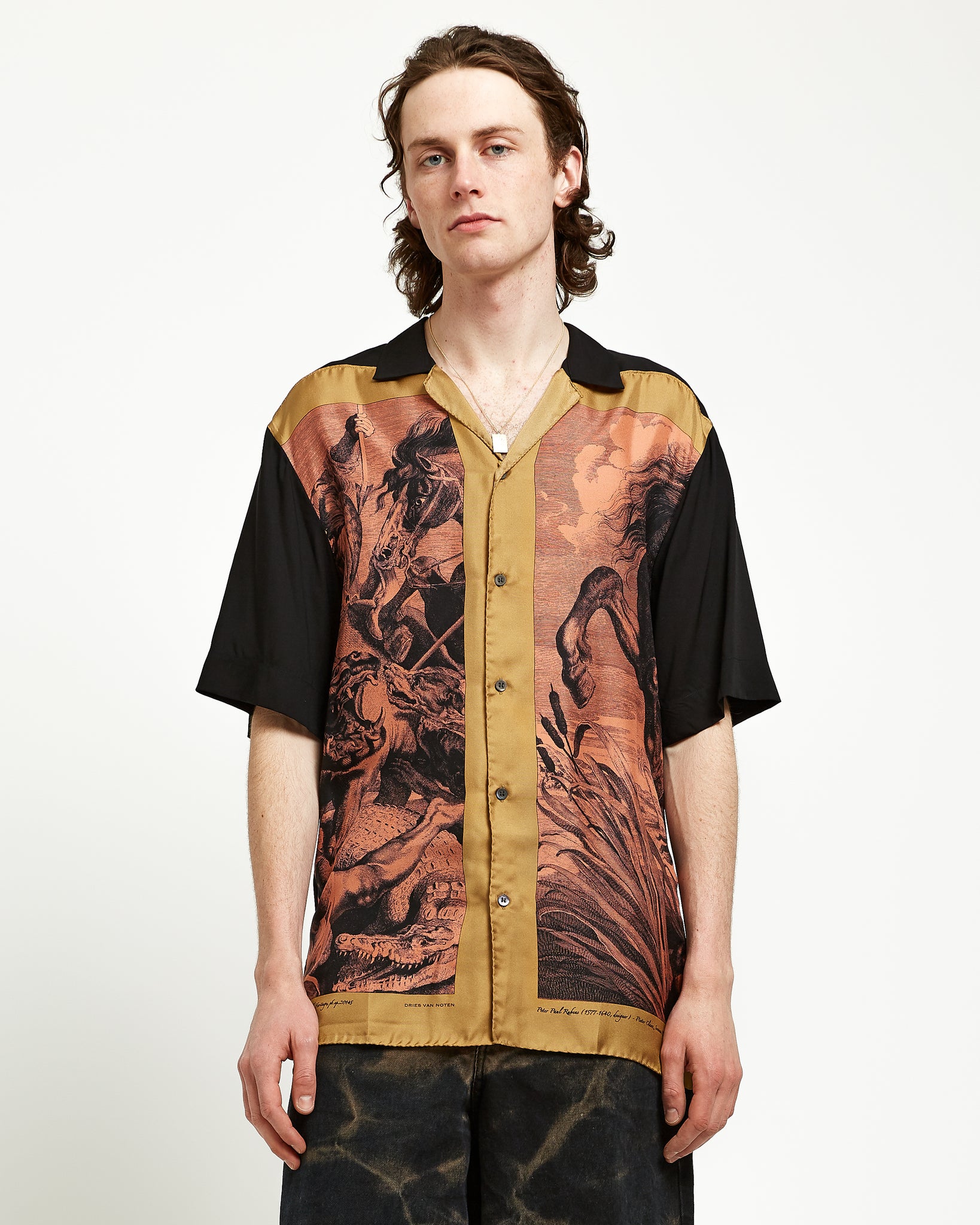 DRIES VAN NOTEN コットンツイルプリーツシャツ www.oorbe.com.br