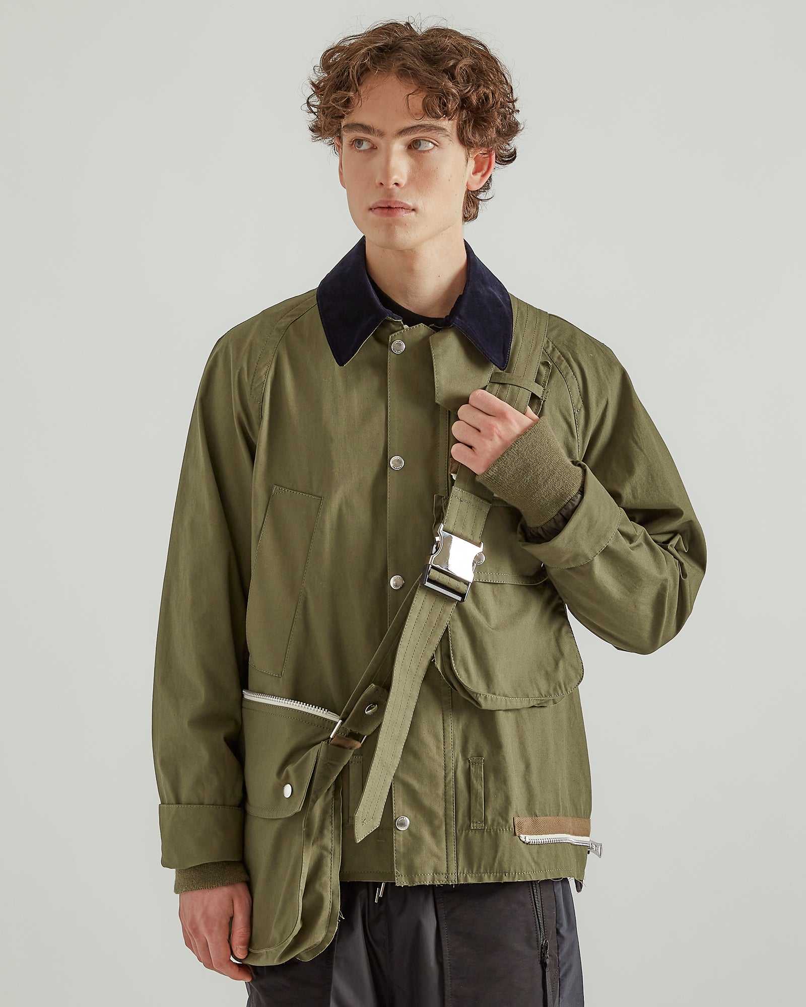 sacai】20ss COTTON OXFORD BLOUSON サカイ | hectordufau.com.br