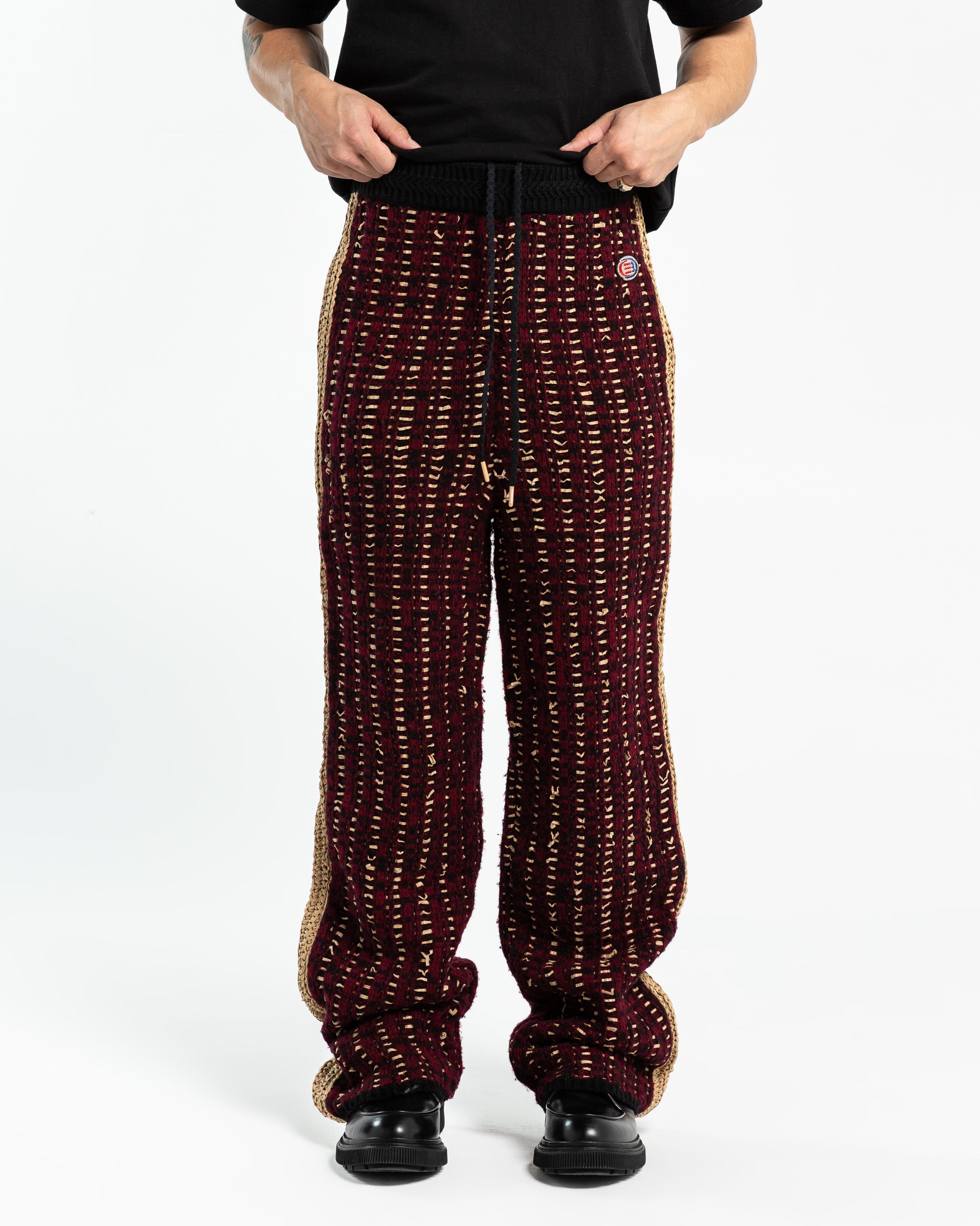 Pistol Track Pant in Maroon Grain