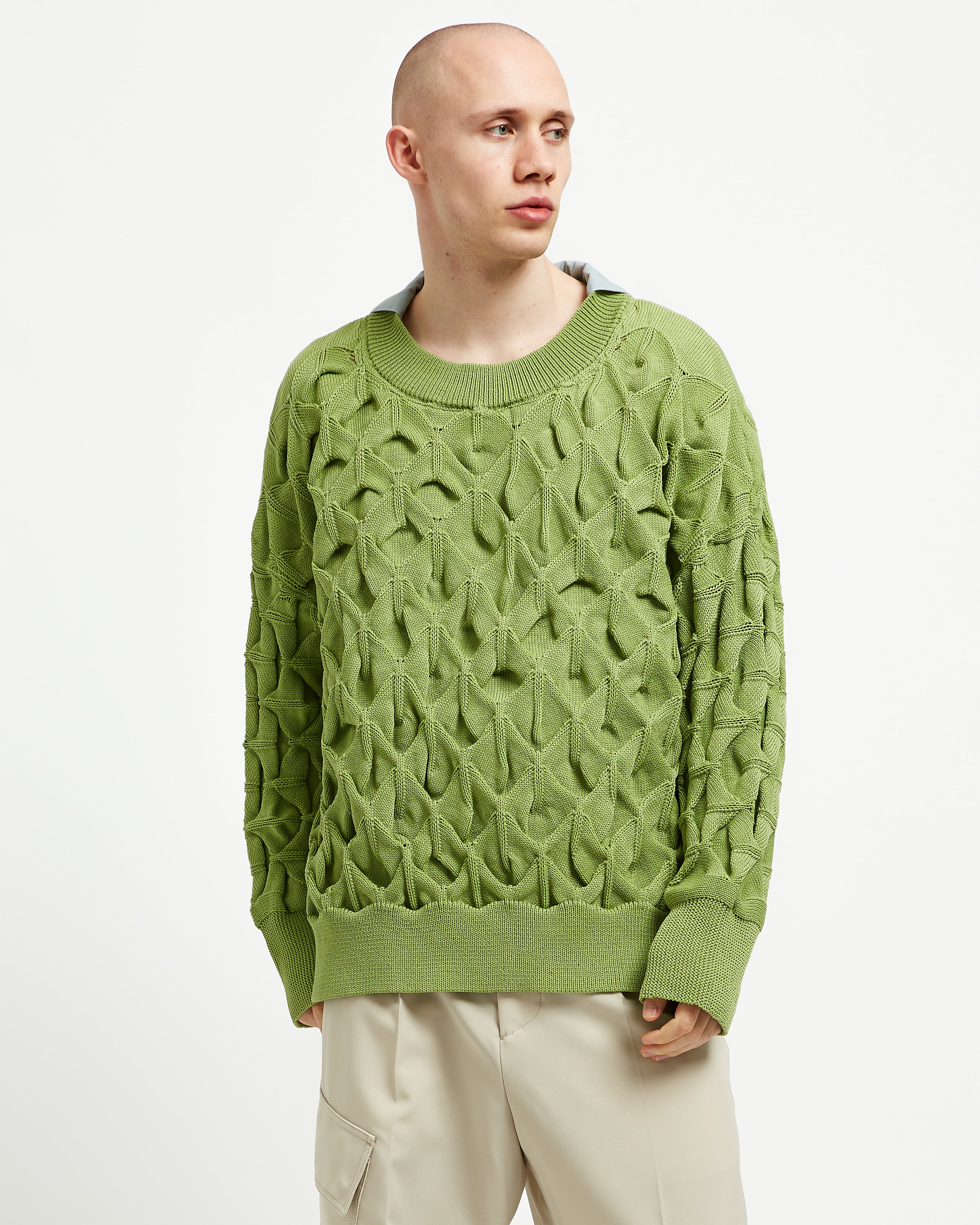 Namacheko Nathan Crewneck in Pistachio Green