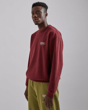 Upper East Side Crewneck in Merlot