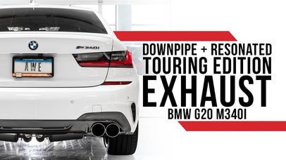 AWE Resonated Touring Edition Exhaust for the BMW G20 M340i [aftermarket DP]
