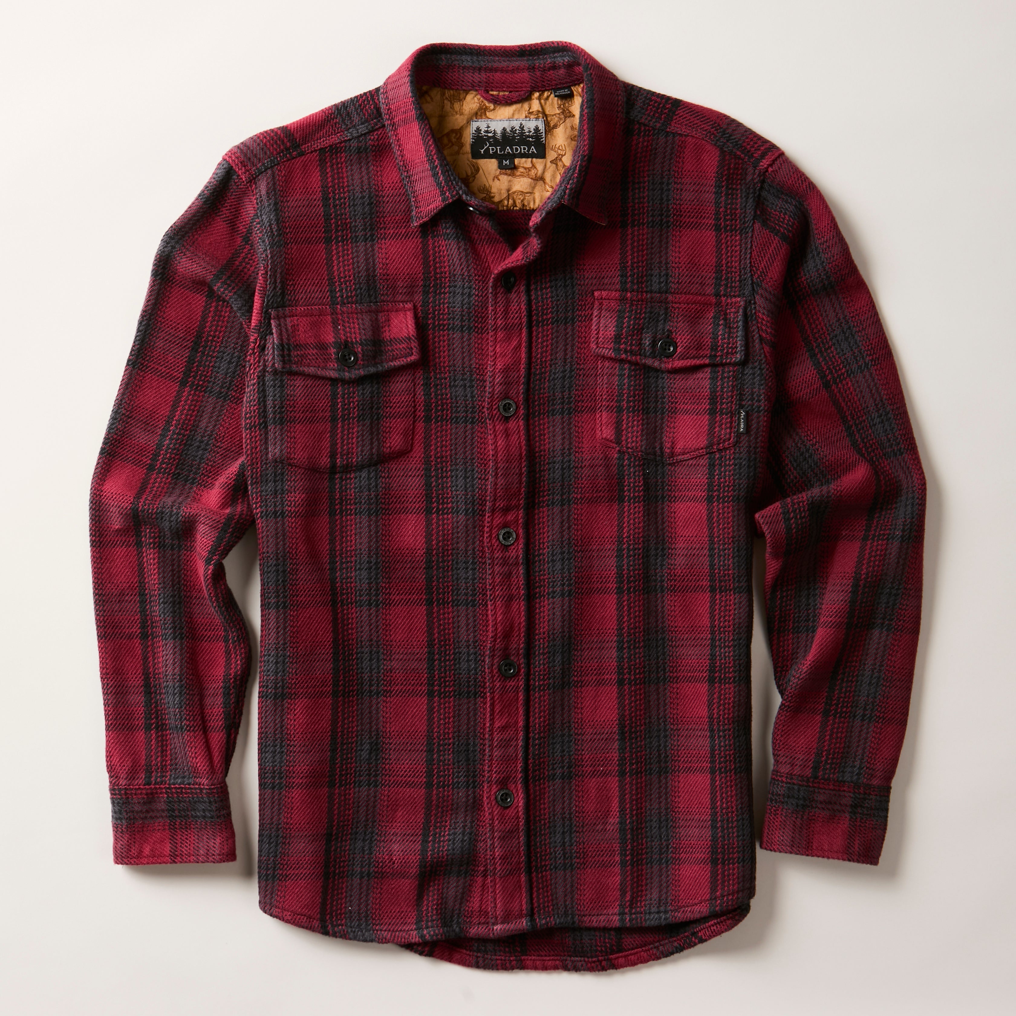 Men's Fireside Flannel - Deadwood Red - Pladra product image