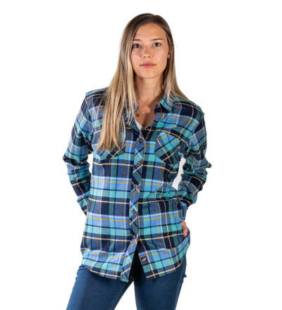 Women's Every Day Flannel Shirt- Caddis White