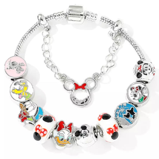 Sanrio Kuromi Kawaii Hello Kitty Charm Solid 925 Silver Bracelet