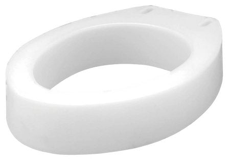 Elongated Raised Toilet Seat Carex? 3-1/2 Inch Height White 300 lbs. Weight Capacity