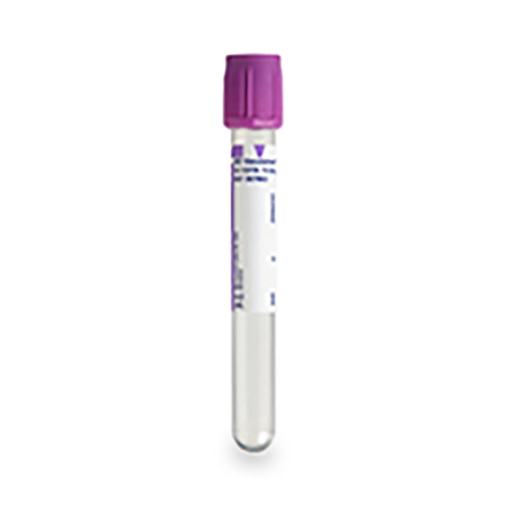 Vacutainer Blood Collection Tube with K2 EDTA, Plastic, Lavender Hemog