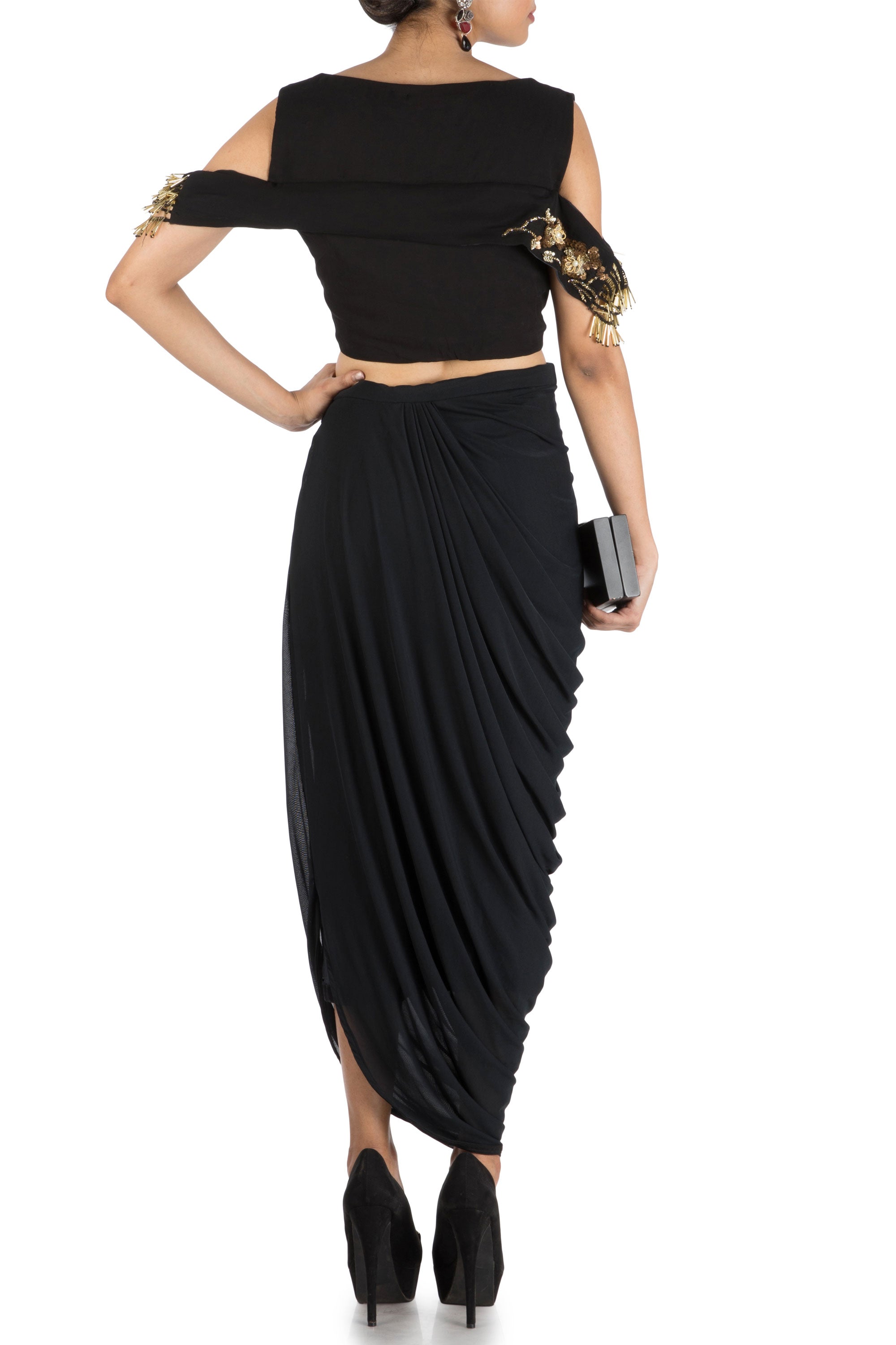 dhoti crop top dress