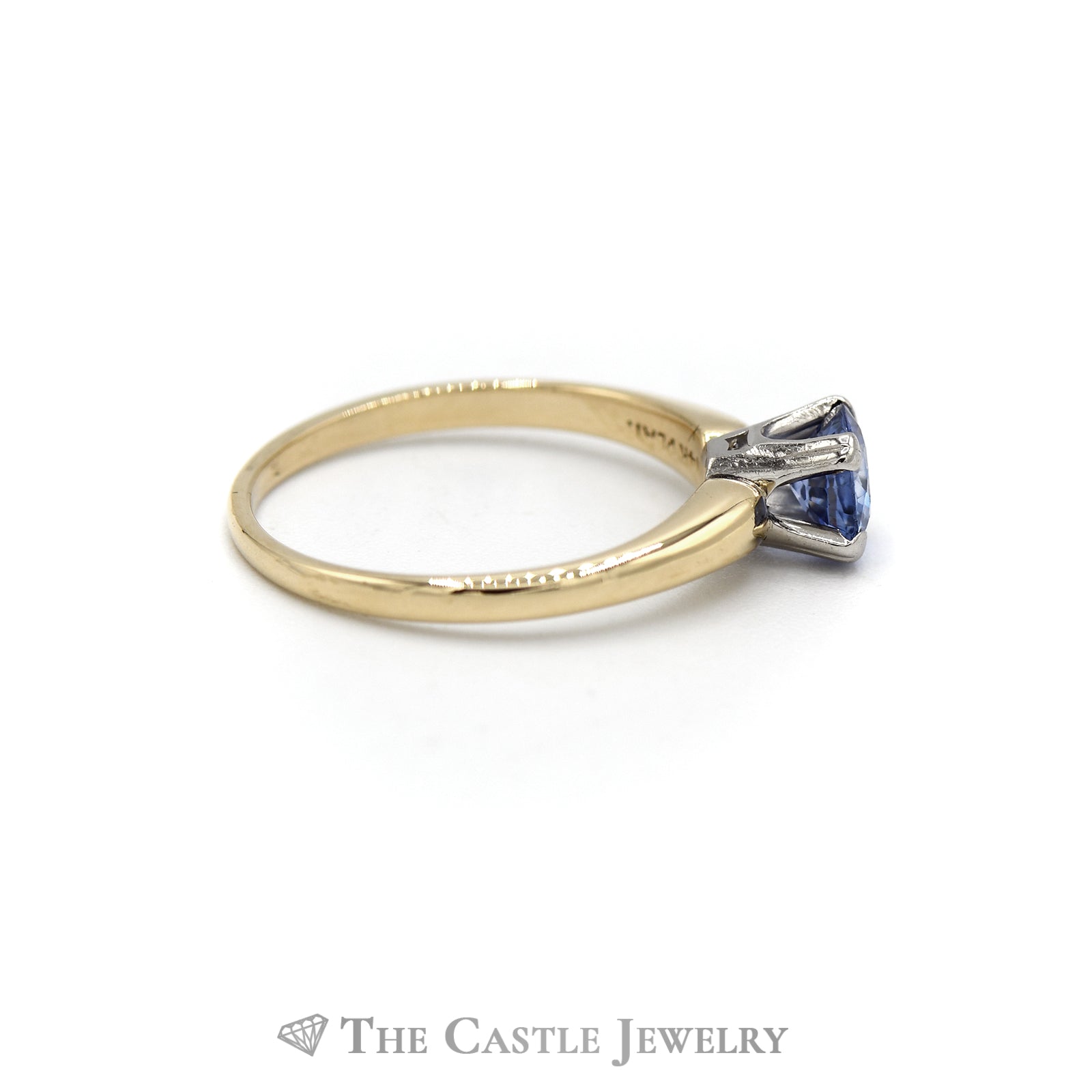 Round Tanzanite Solitaire Ring in 14KT Yellow Gold