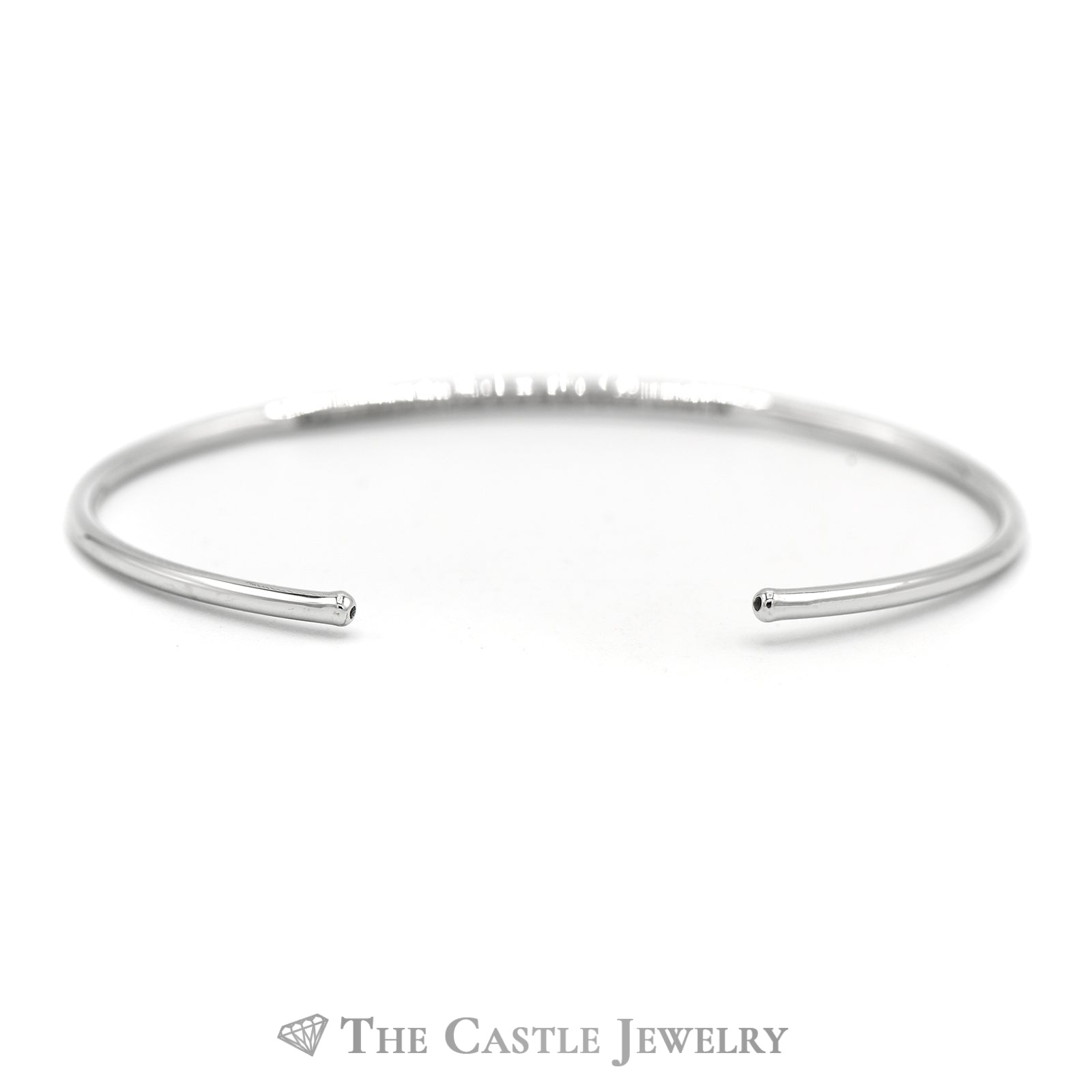 .20CTTW Round Diamond Bangle Bracelet in 14KT White Gold