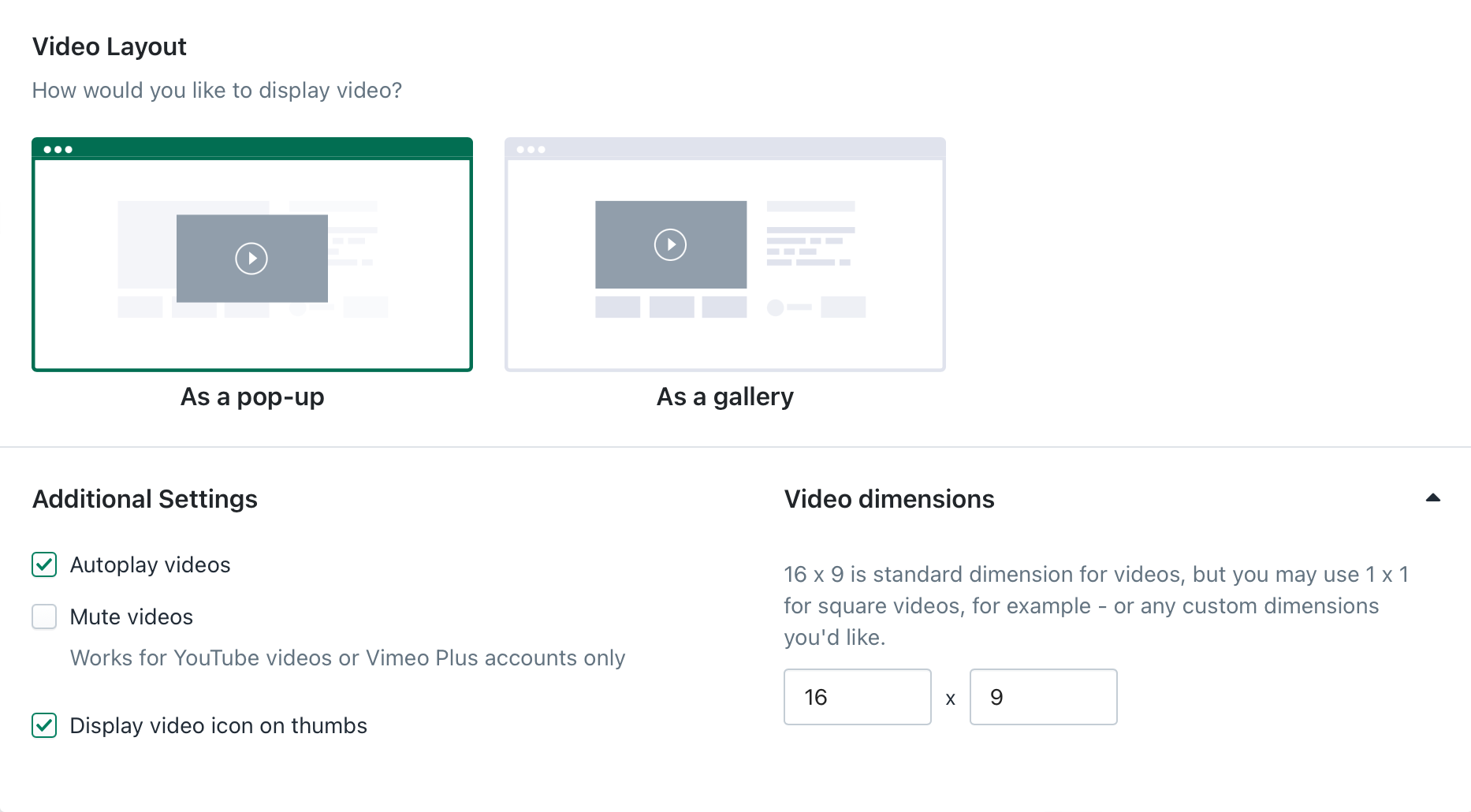 Add video to the product’s photo section using EasyVideo