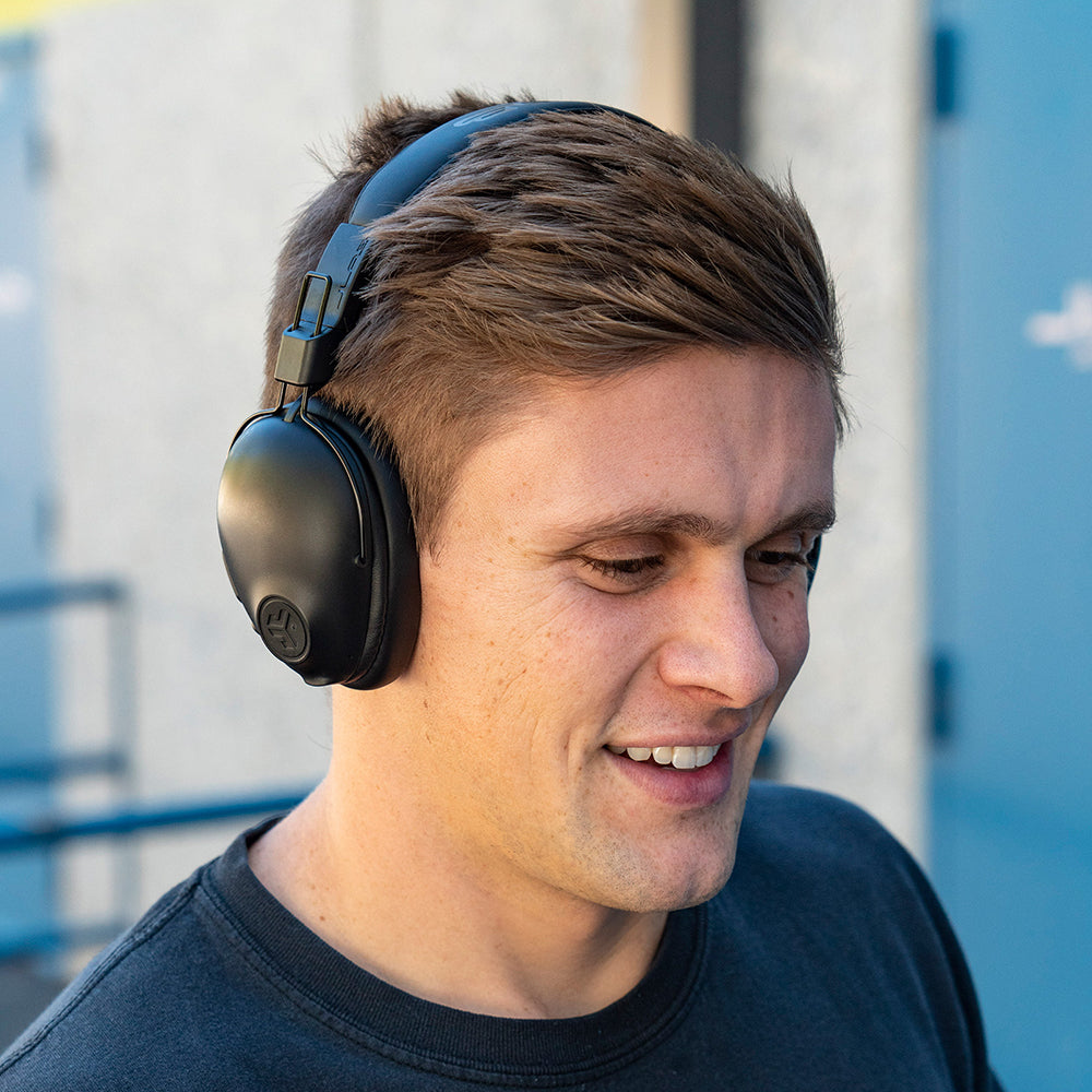 Man wearing black Studio Pro Wireless Over-Ear Headphones