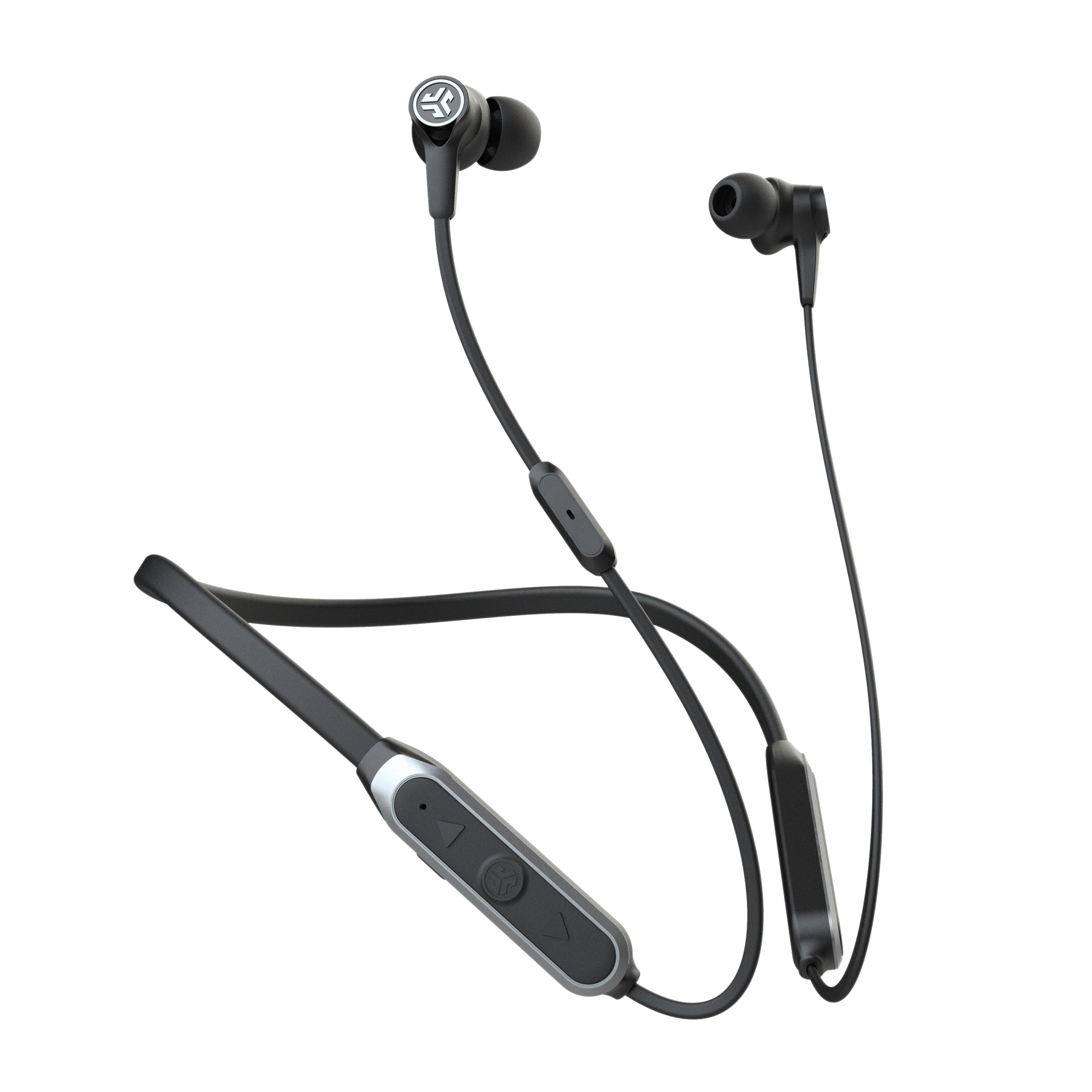 Black Epic Executive Wireless Earbuds with Controls and Cush Fins
