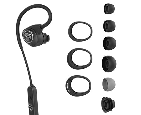 Black Epic Sport Earbud with All Cush Fin and Tip Sizes