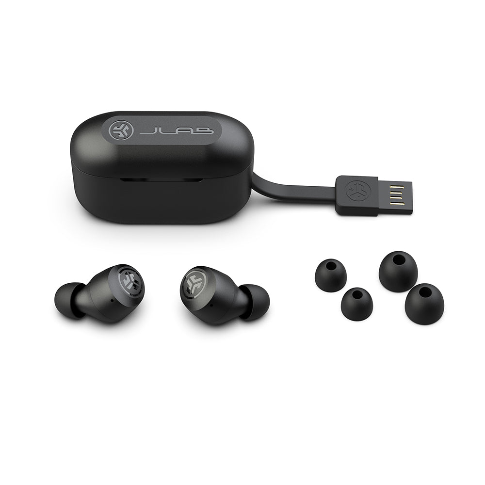 Go Air Pop True Wireless Earbuds with accessories