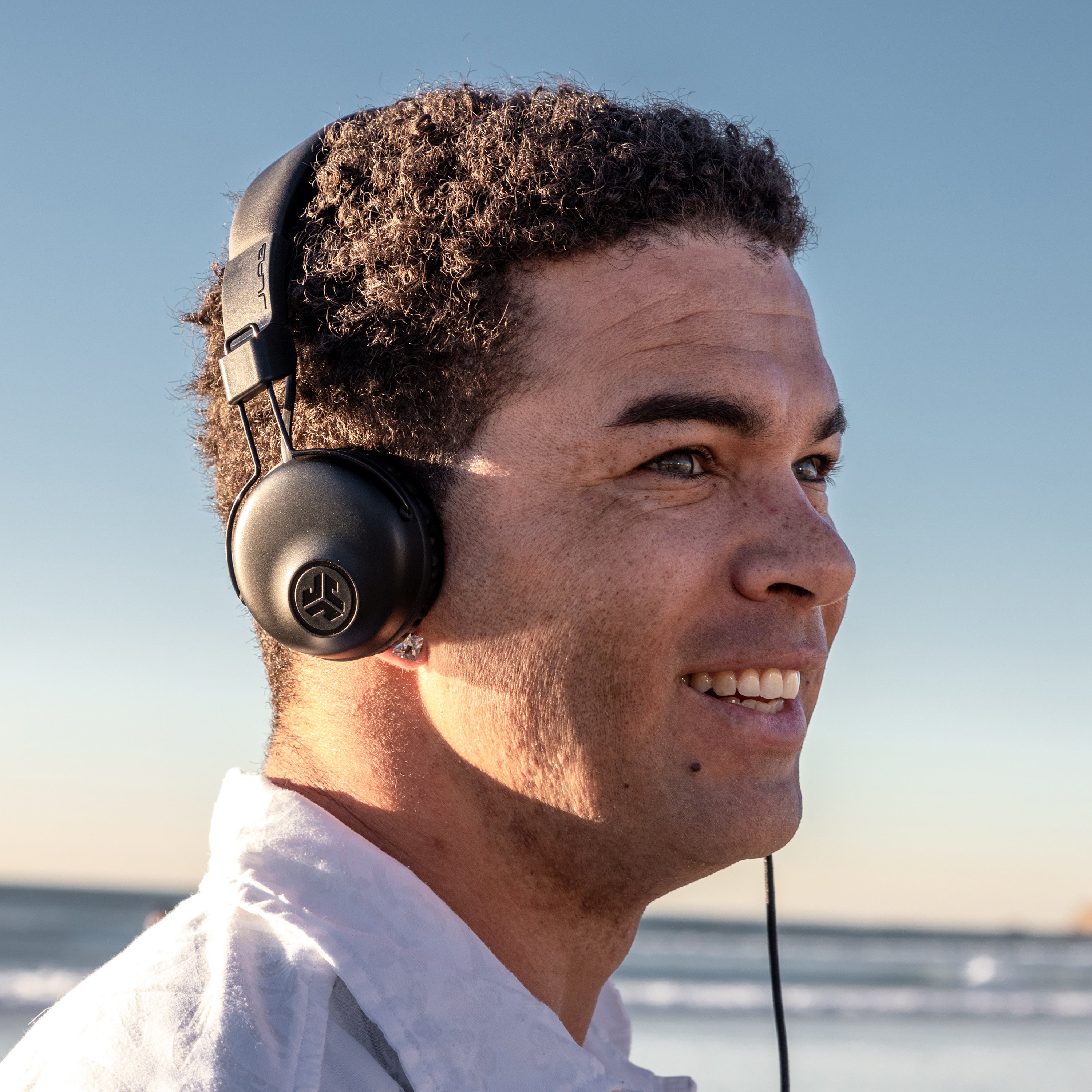 Guy wearing Studio On-Ear Headphones