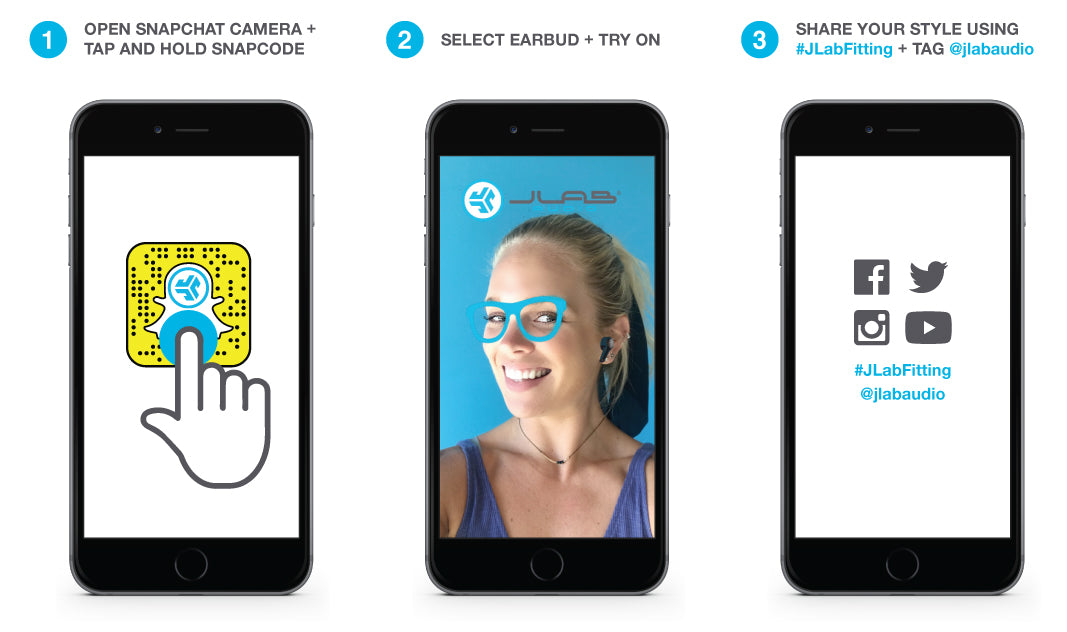 Snapchat 앱에서 이어버드를 착용하고 소셜 미디어에서 공유하기 위한 3단계