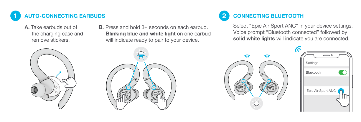 How to wirelessly connect your Epic Air Sport ANC