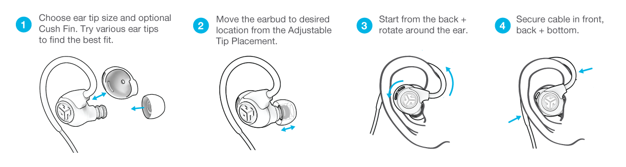 How to fit your Fit Sport 3 Wireless Earbuds