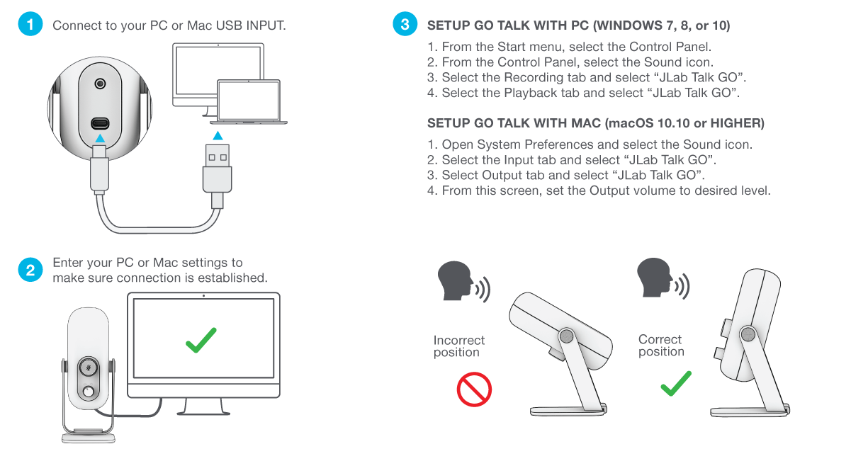 How to set up your Talk GO Microphone