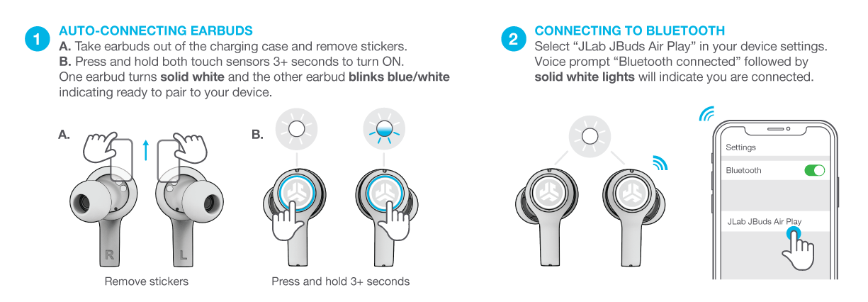 How to wirelessly connect your JBuds Air Play Gaming Earbuds