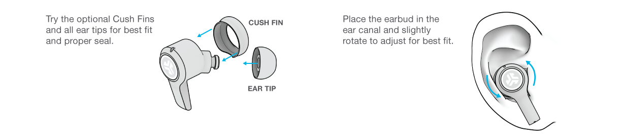 How to fit your JBuds Air Play Gaming Earbuds