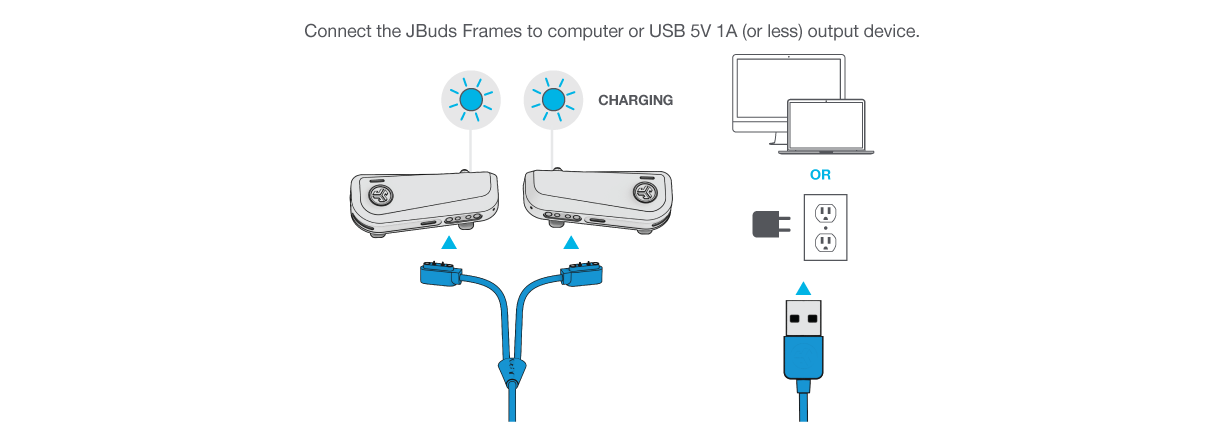 Charging your JBuds Frames