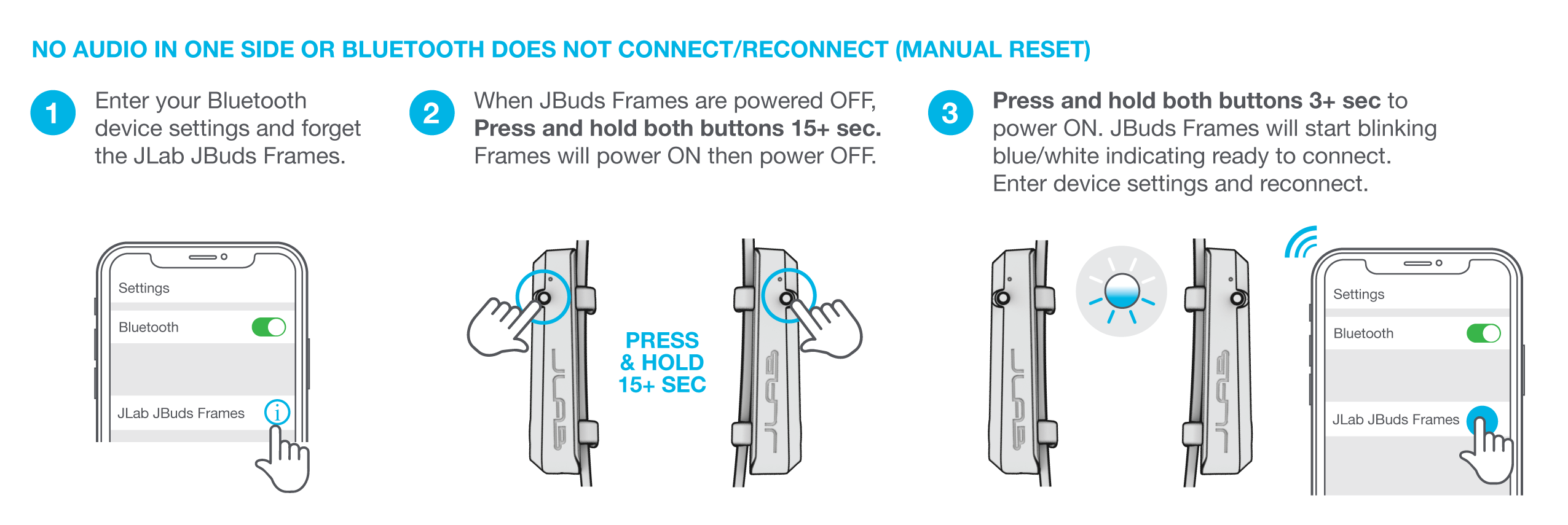 How to manually reset your JBuds Frames