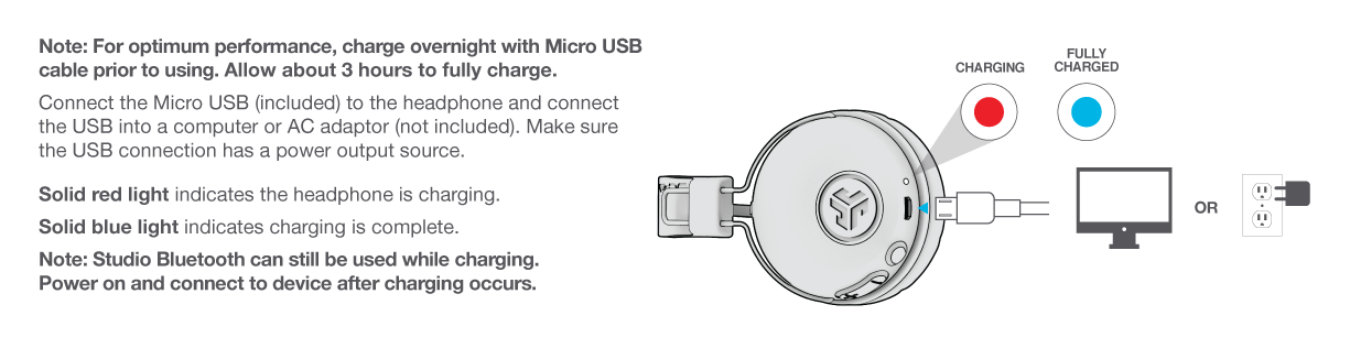 Power & Bluetooth Function for the Studio Headphones