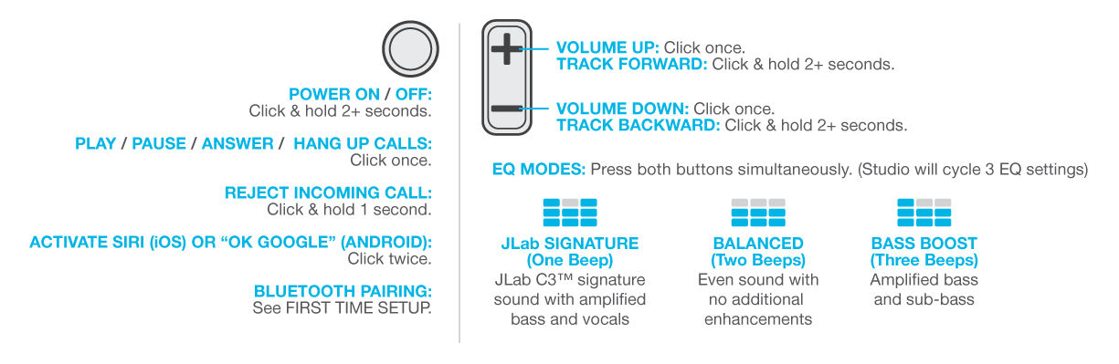 Power & Bluetooth Function for the Studio Headphones